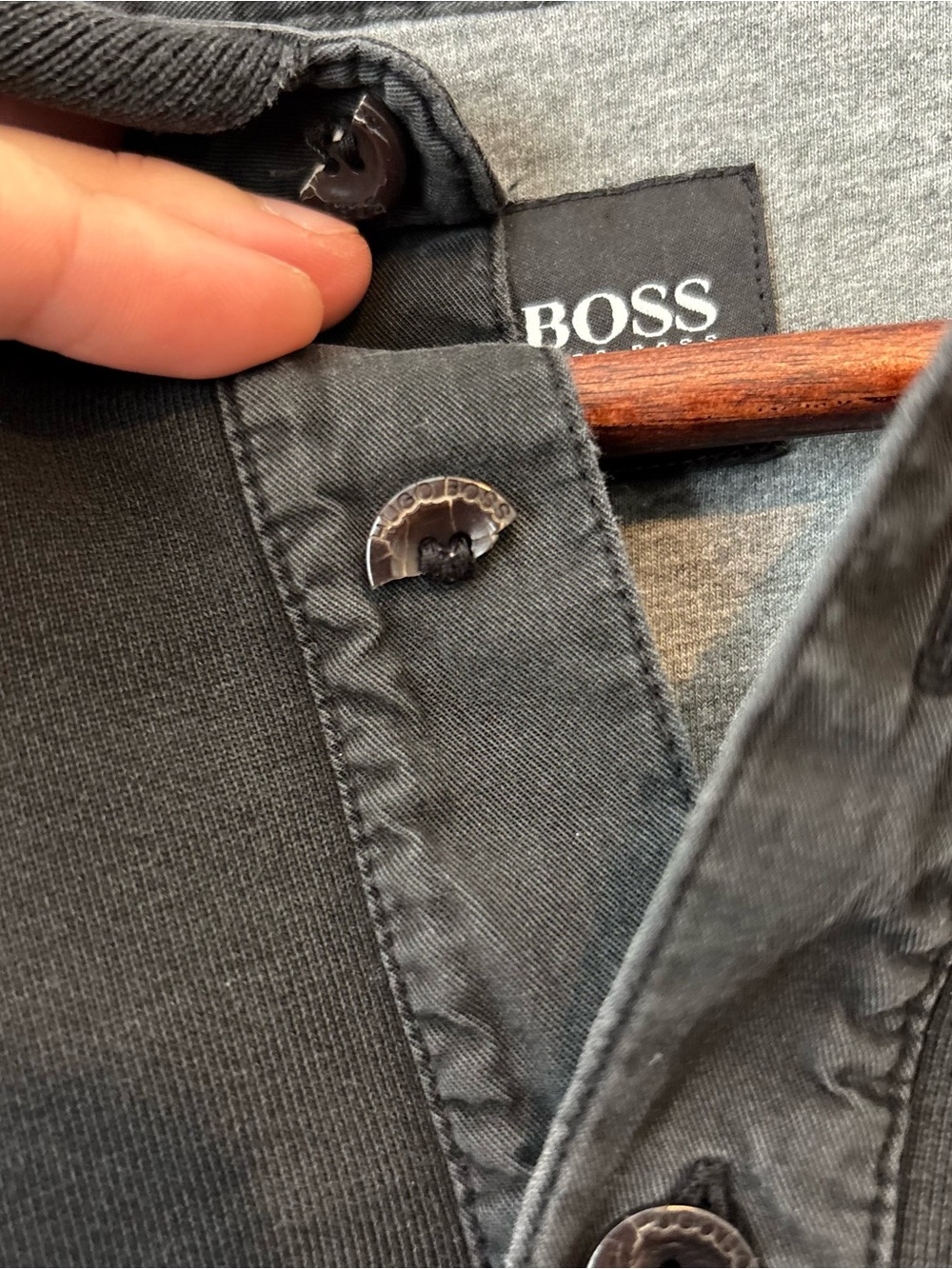Boss Charcoal Black Polo Pullover HUGO BOSS - Picture 10 of 10